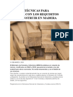 Normas Tecnicas para Cumplir Con Los Requisitos para Construir en Madera