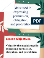 English 9 Q1 1 - Modals Used in Expressing Permission, Obligation, and Prohibition
