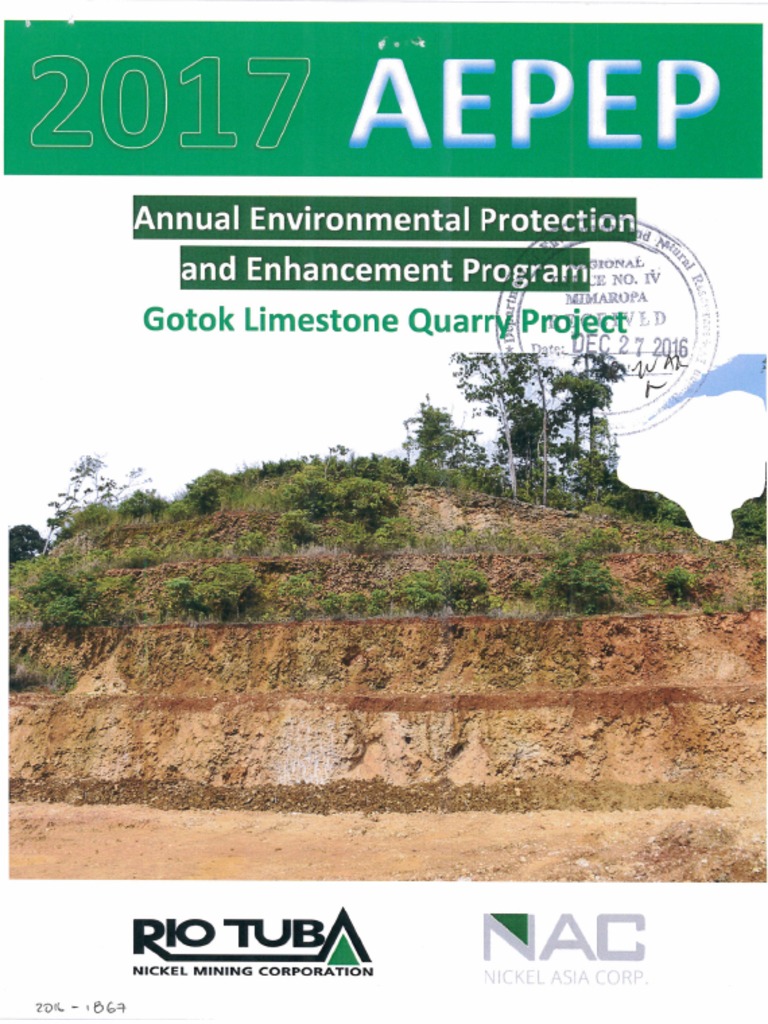 AEPEP Rio Tuba Nickel Mining Corporation (Gotok Limesstone Quarry