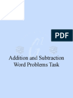 Addition and Subtraction Word Problems Task