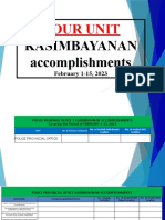 Ppo Kasimbayanan Accomplishment Report (Covering The Period of February 1-15, 2023)