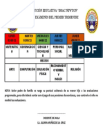 Exámenes primer trimestre Institución Educativa Isaac Newton
