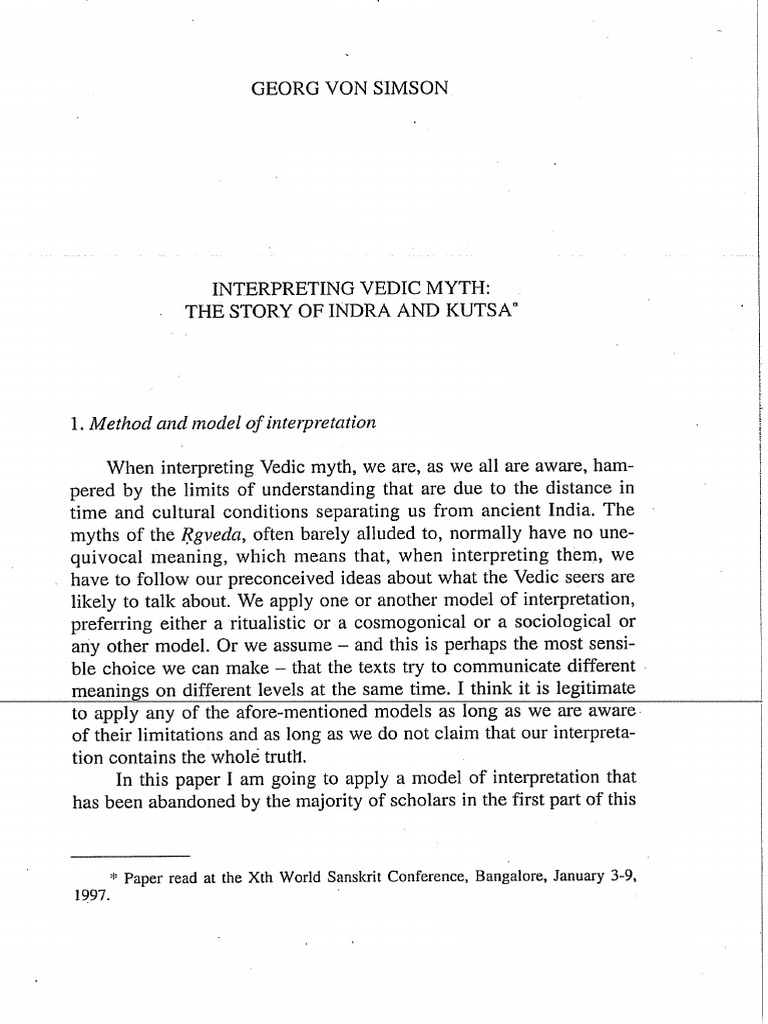 Story Of Indra And Kutsa Pdf