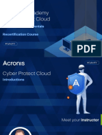 Recertification - Acronis #CyberFit Cloud Tech Fundamentals