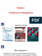 Module I Introduction To Management
