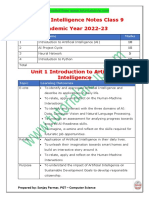 AI Class 9 Notes Introduction Applications