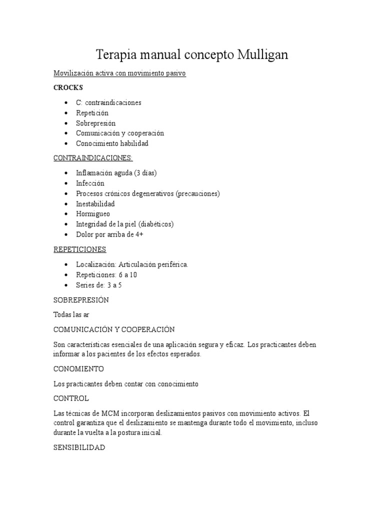Terapia manual concepto Mulligan PDF
