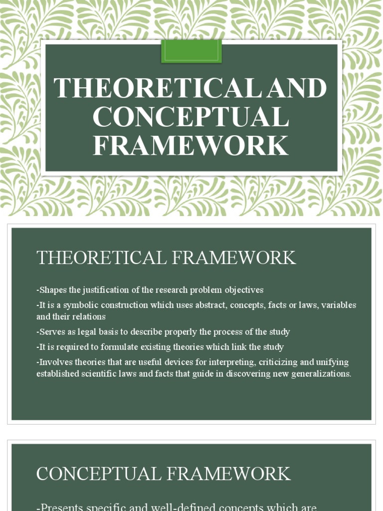 Theoretical and Conceptual Frameworks | PDF