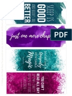 Printable Water Color Quote Bookmarks