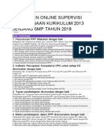 Instrumen Online Supervisi Pelaksanaan Kurikulum 2013 Jenjang SMP Tahun 2019