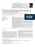 Radiation Dose and Image Quality BT DBT and FFDM