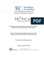 Propuesta Implementacio Modelo Gestion Mantenimiento Tropical Paradise Fruits Company