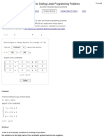 Simplex Method Calculator