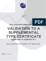 CAD 8108 Validation To A Supplemental Type Certificte CAAM Part 21 Subpart E 1 1