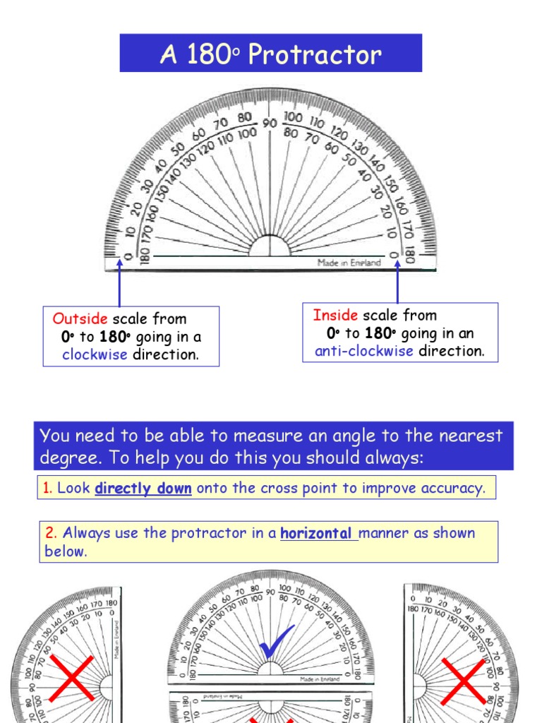 Using a 180° Protractor Effectively | PDF