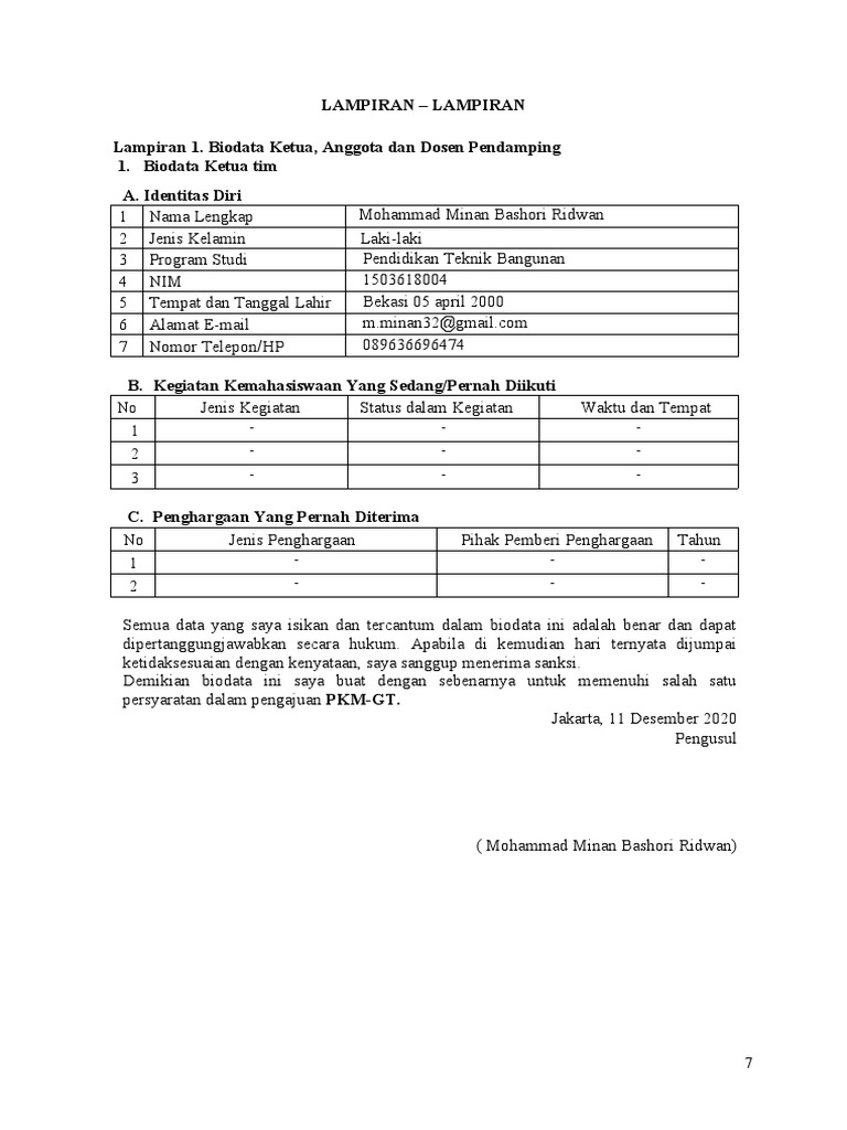 Contoh lampiran pdf
