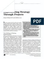 Implementing Strategy Through Projects