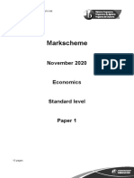 Economics Paper 1 SL Markscheme