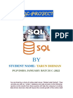 SQL Project Tarun Dhiman Jan C 2022