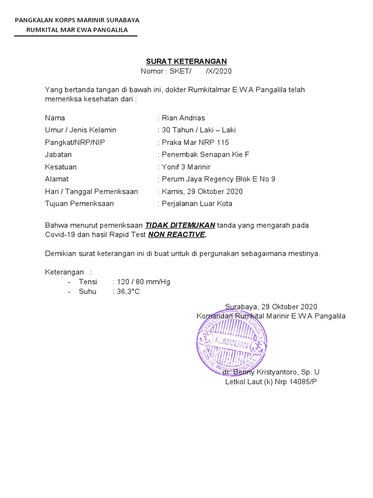 Surat Keterangan | PDF