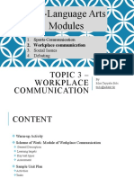 Topic 3 - Workplace Communication