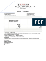 SPEEDNET BROADBAND INVOICE