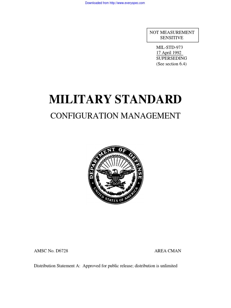 Configuration management standard consolidates requirements for