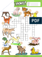 Baby Animals Esl Vocabulary Crossword Puzzle Worksheet For Kids - (Chiasesachtienganh)