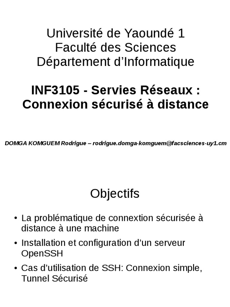 Sécuriser les connexions SSH | PDF | Enveloppe de protection | Serveur ...