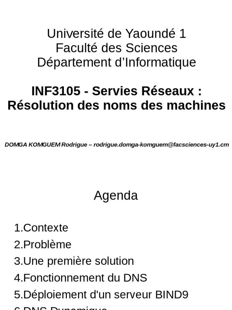 Résolution des Noms avec DNS et BIND9 | PDF | Système de noms de ...