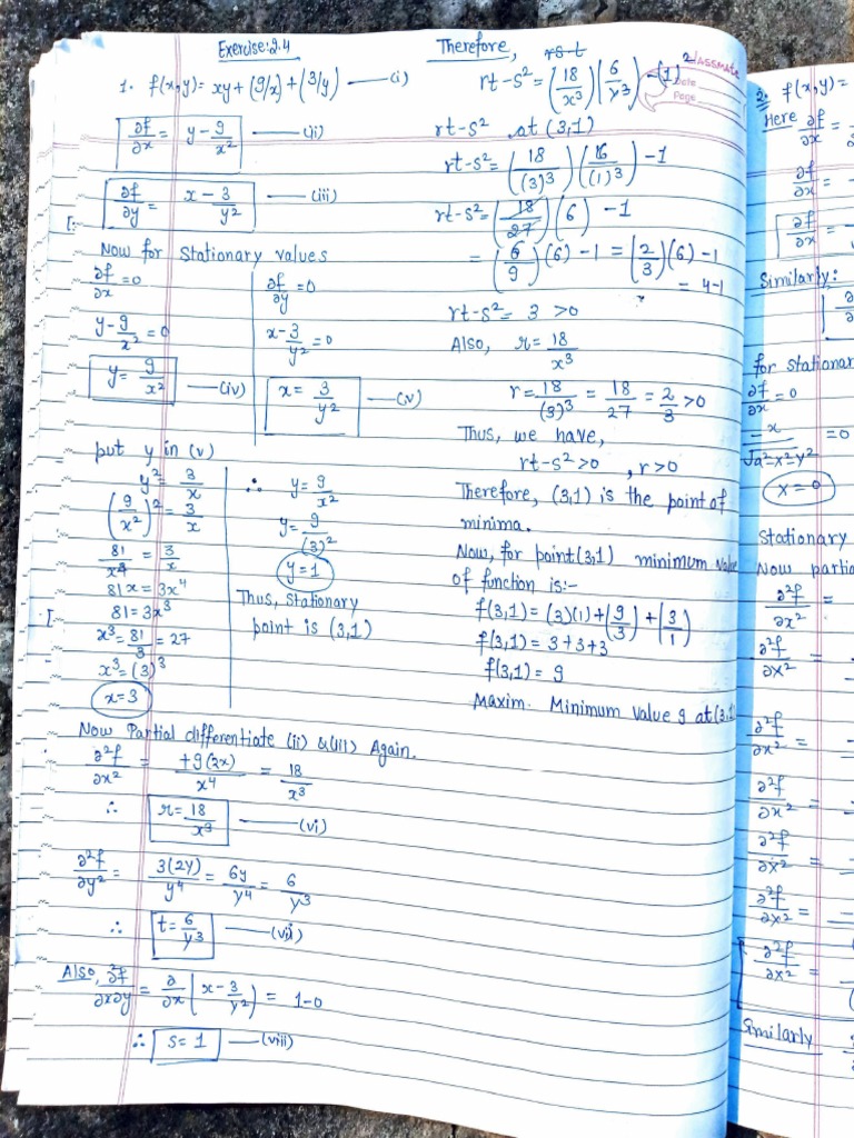 R.K Jain Engineering Mathematics Solution Exercise 2.4 PDF