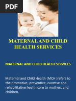 Maternal and Child Health Services