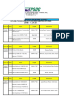 PSDC Exam Schedule