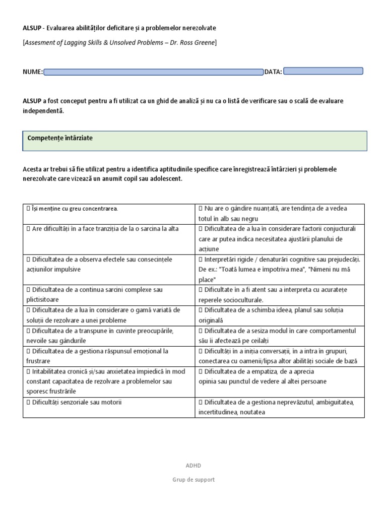 Assessment of lagging skills unsolved problems alsup pdf