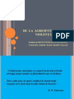 De La Agresivitate La Violenta