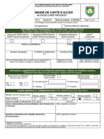 Access Card Form Bon