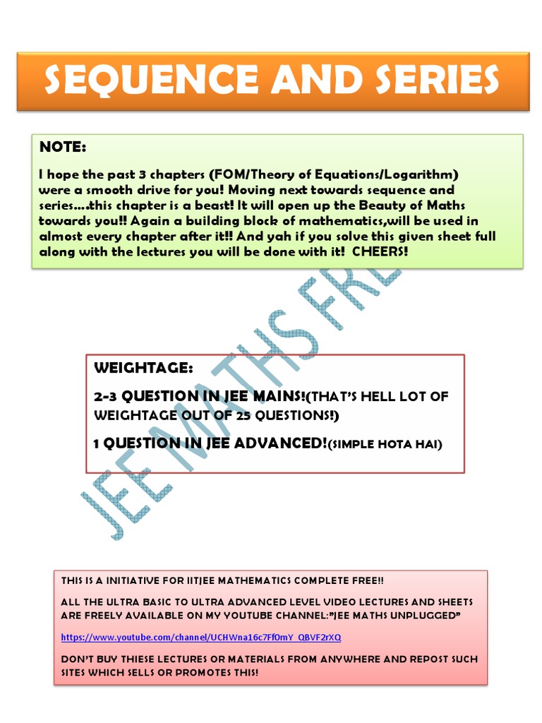 1.sequence and Series | PDF | Mathematics | Science