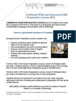 FCE and CAE Exam Preparation Courses in Edinburgh 2012