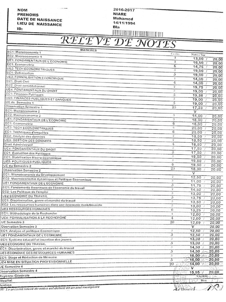 Relevé De Notes Oiq _ Comment creer une demande de releve de notes ...
