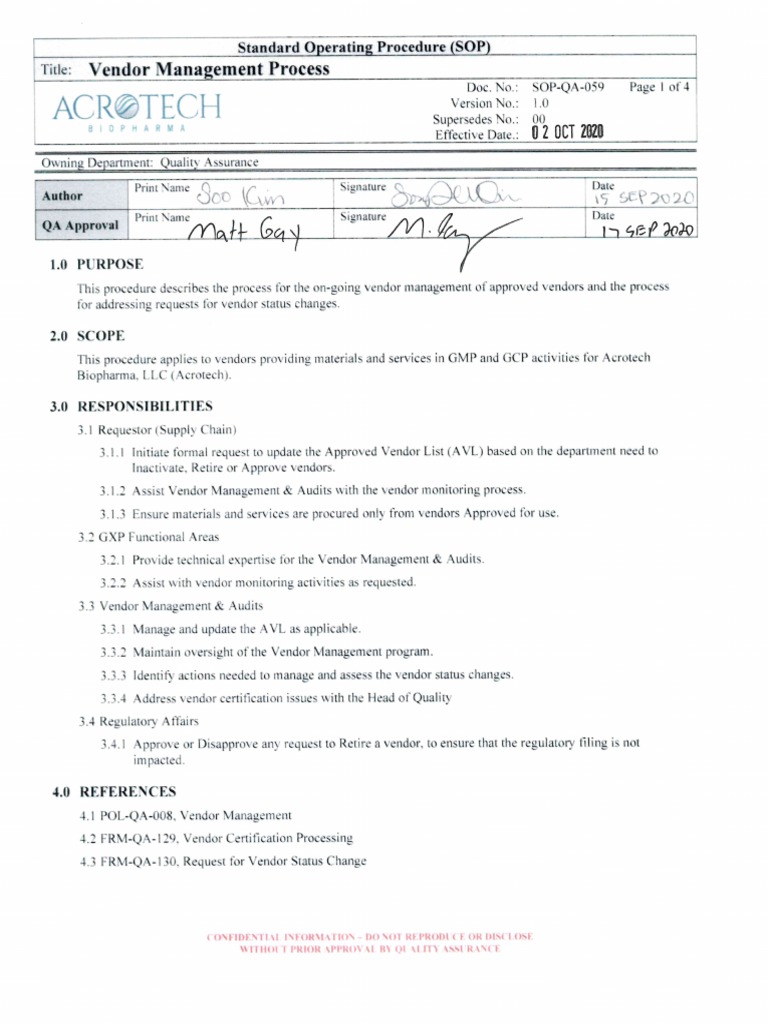Sop Qa 059 | PDF