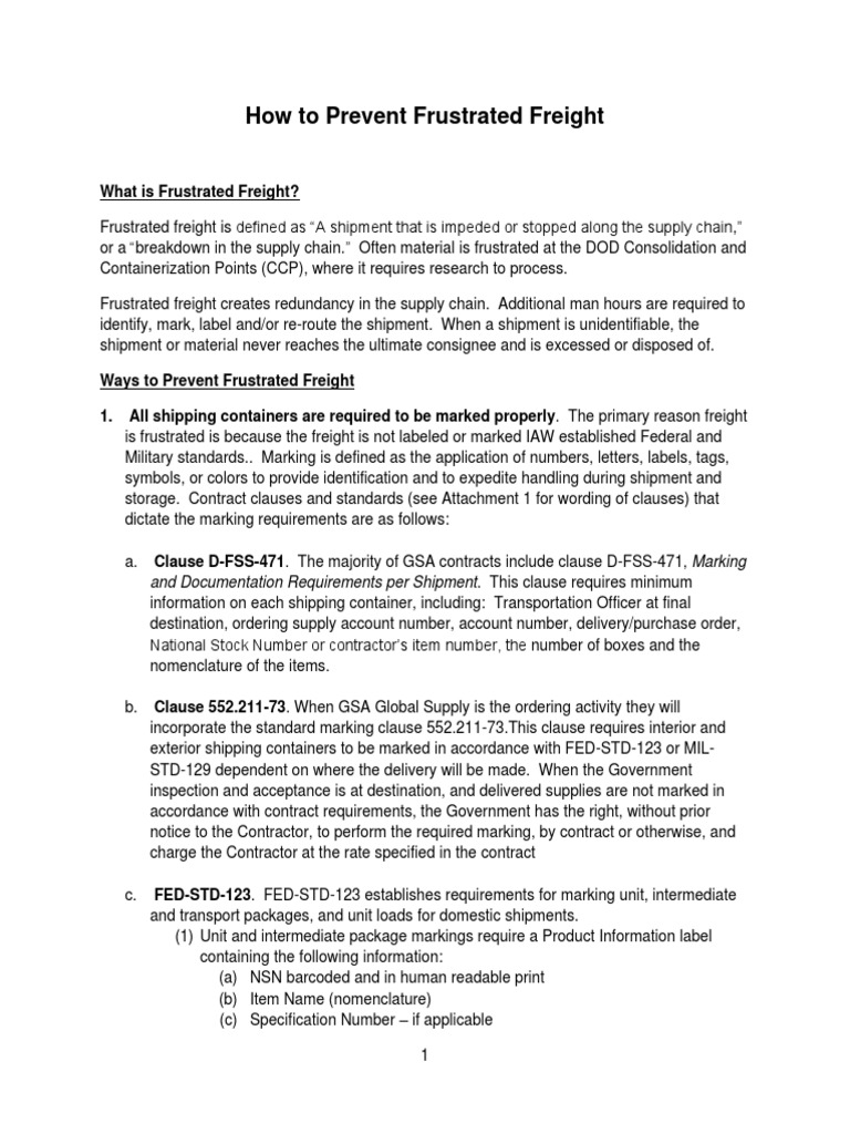 READING Frustrated Freight Guide PDF Dangerous Goods Freight