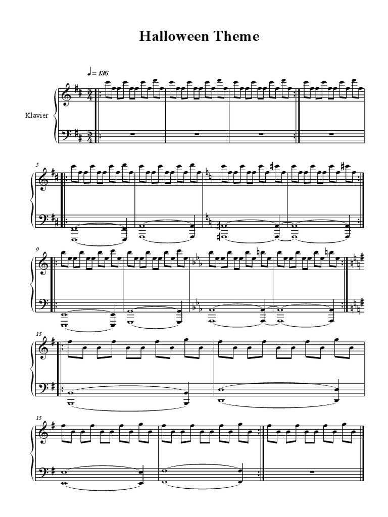 Halloween Theme For Piano PDF