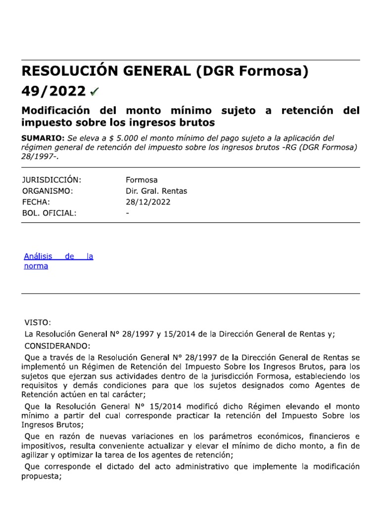 RG 49-2022 DGR Formosa | PDF