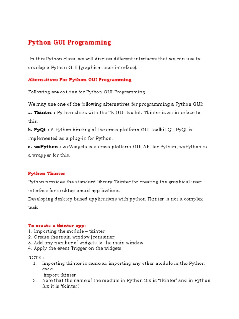 Tk Inter Pdf Menu Computing Graphical User Interfaces