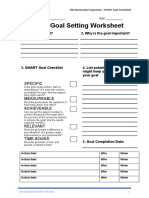 Worksheet 1 - SMART Goal Setting Worksheet