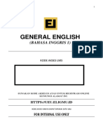 General English 2019 Opening