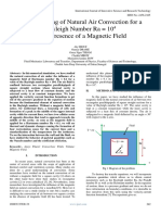 CFD Modeling of Natural Air Convection For A Rayleigh Number Ra 104 in The Presence of A Magnetic Field