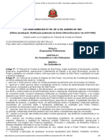 Lei Complementar Nº 709, de 14 de Janeiro de 1993 - Assembleia Legislativa Do Estado de São Paulo