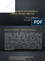 Measurement of Power in Three Phase Circuit: - Suraj Ambre 53 - Rushikesh Thale 54