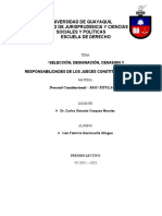 Selección, Designación, Cesasion y Responsabilidades de Los Jueces Constitucionales